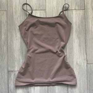 Express Women's Brown Spaghetti Strap Tank Top Basic Staple